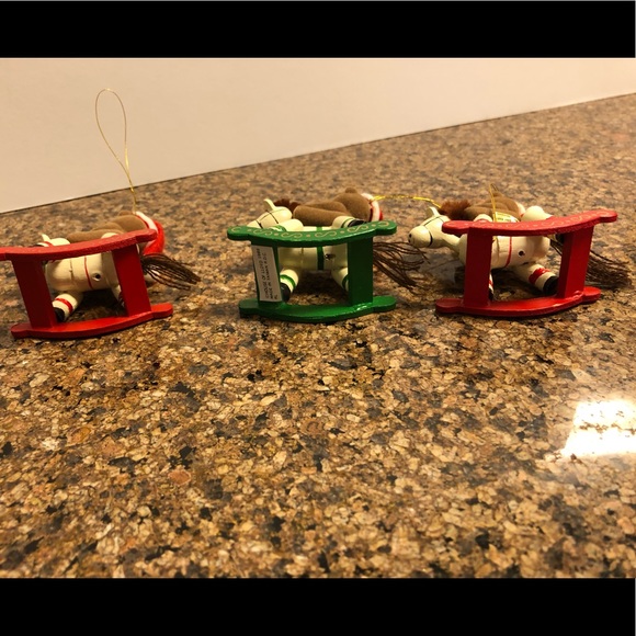 Rocking Horses; 3 teddy bear ornaments and one candle - Picture 8 of 16